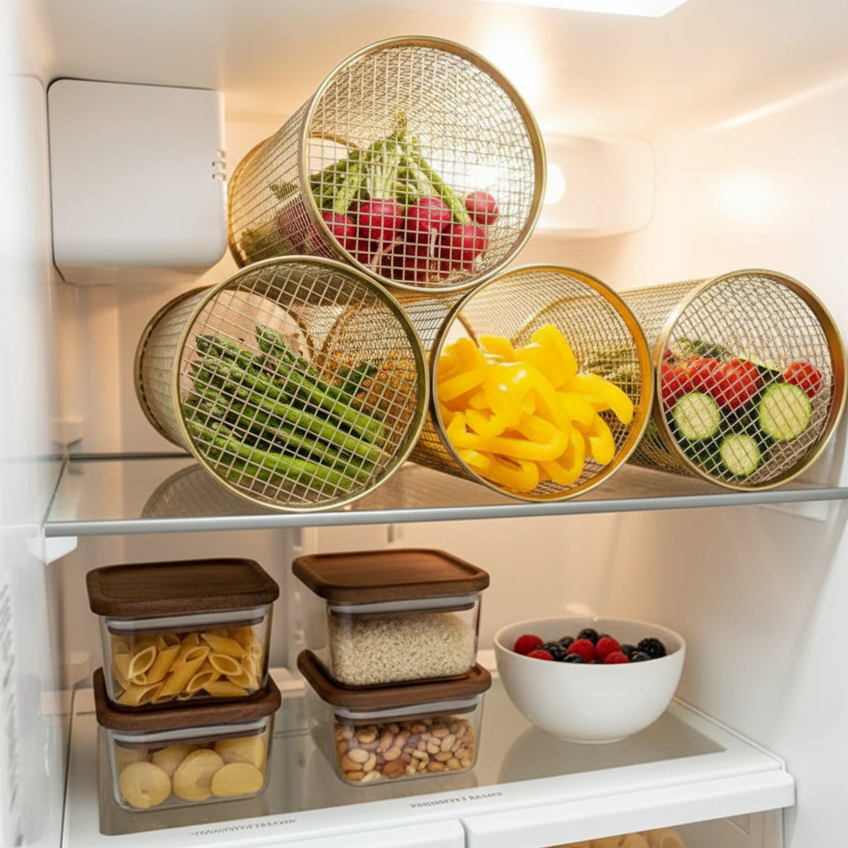 Belmont Stainless Steel Rolling Grill Basket