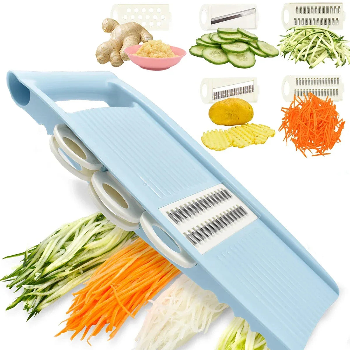 5 in 1 Mandoline Slicer for Kitchen Vegetable Slicer Multi Blade Potato Chip Vegetable Cutter Vegetable Slicer Potato Cutter
