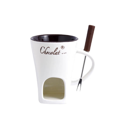 Fondue Mug Set Personal Mini Fondue Pots Chocolate Cheese Ice Cream Fondue Maker Kit Individual Butter Melter Cup Small Warmer