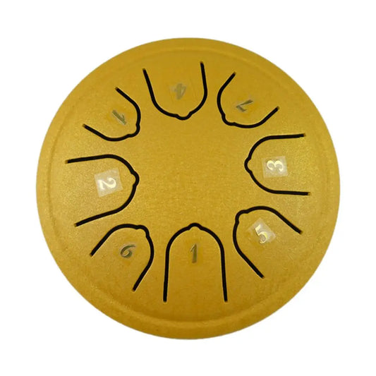 4.5 Inch 8 Tone Steel Tongue Drum Mini Hand Pan Drums Drumsticks Music Tambourine Drum with Accessories Instrument