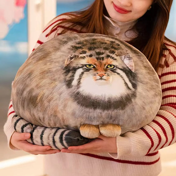 Adorable Pallas Cat Plush Body Pillow - Perfect for Kawaii Throw Pillows for Pets Lovers