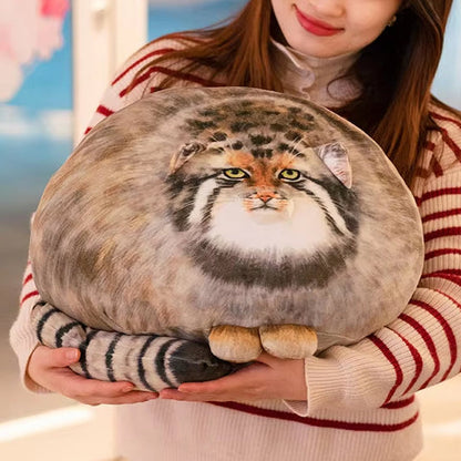Adorable Pallas Cat Plush Body Pillow - Perfect for Kawaii Throw Pillows for Pets Lovers