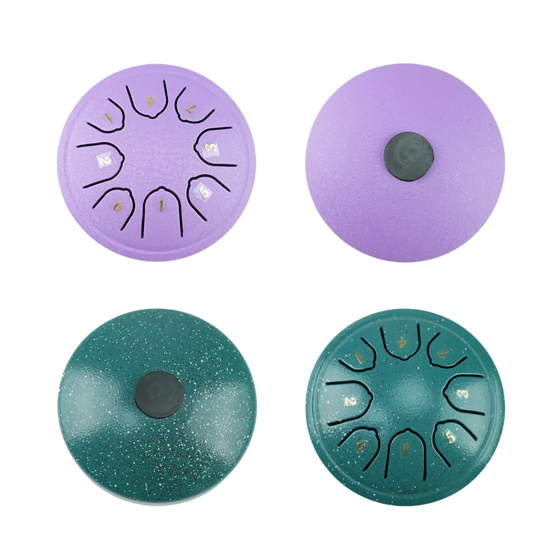 4.5 Inch 8 Tone Steel Tongue Drum Mini Hand Pan Drums Drumsticks Music Tambourine Drum with Accessories Instrument