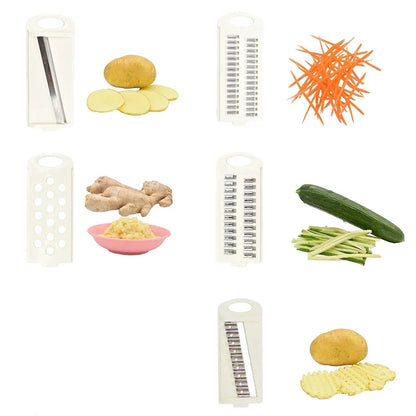 5 in 1 Mandoline Slicer for Kitchen Vegetable Slicer Multi Blade Potato Chip Vegetable Cutter Vegetable Slicer Potato Cutter