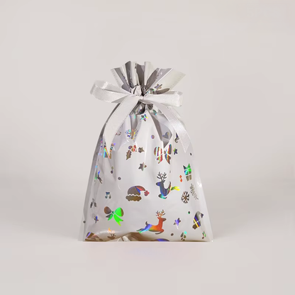 FestiveWrap Christmas Drawstring Bags