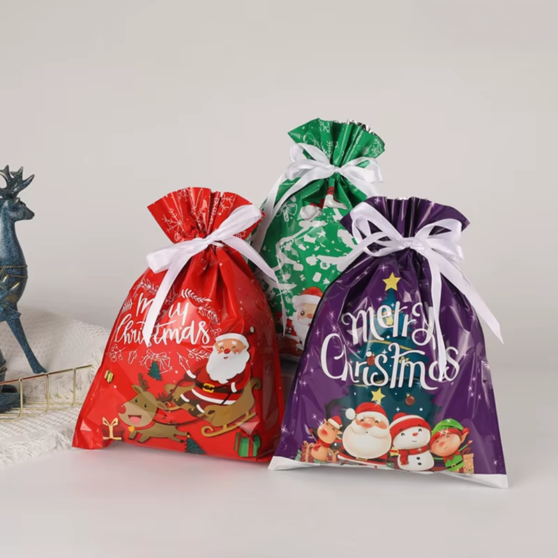 FestiveWrap Christmas Drawstring Bags