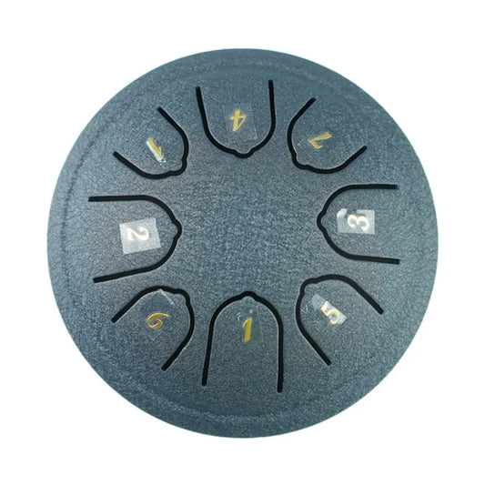 4.5 Inch 8 Tone Steel Tongue Drum Mini Hand Pan Drums Drumsticks Music Tambourine Drum with Accessories Instrument
