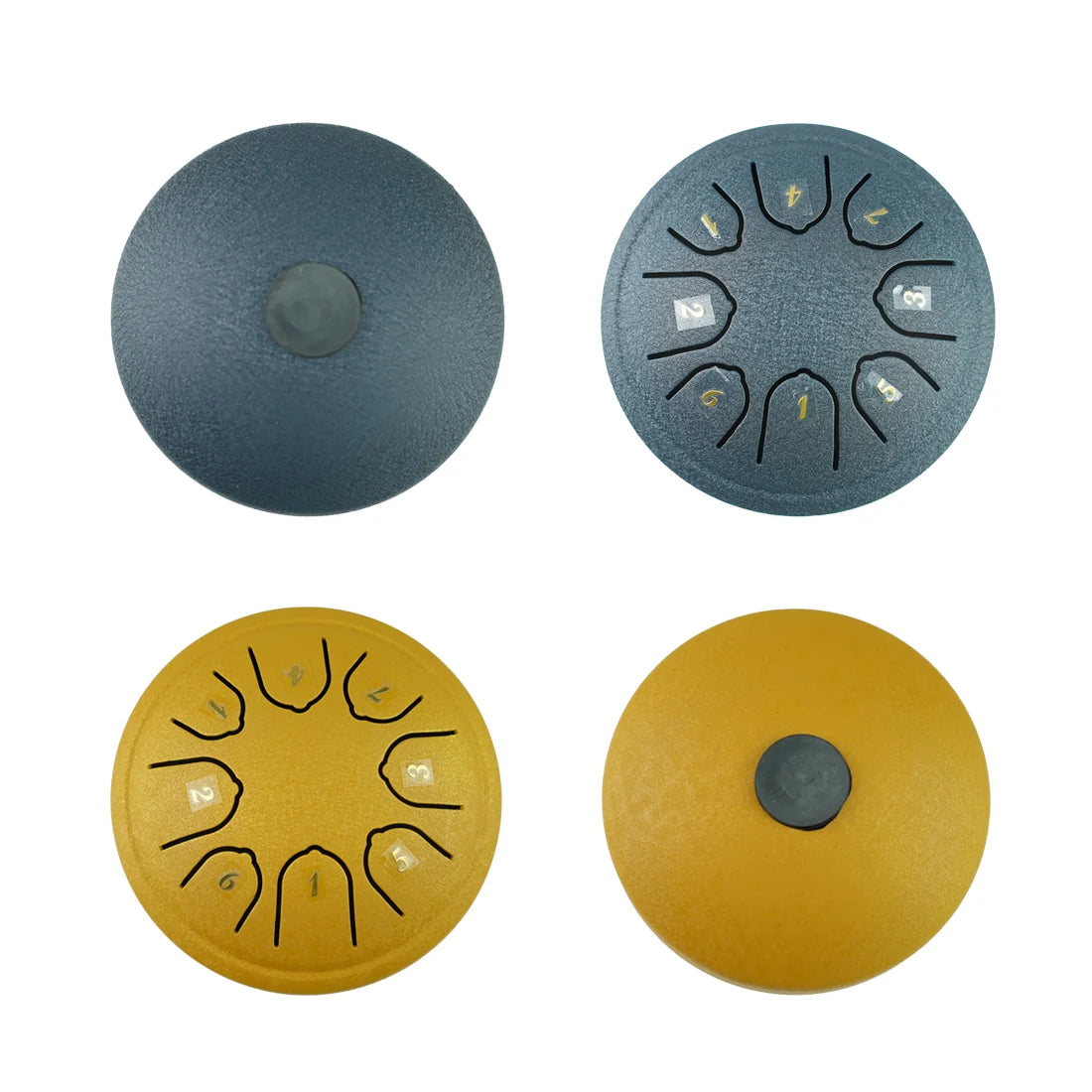 4.5 Inch 8 Tone Steel Tongue Drum Mini Hand Pan Drums Drumsticks Music Tambourine Drum with Accessories Instrument