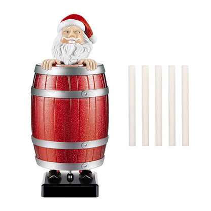 Portable Cigarette Case Creative Wooden Barrel Uncle Santa Claus Funny Cigarette Dispenser Prank Holder Storage Container