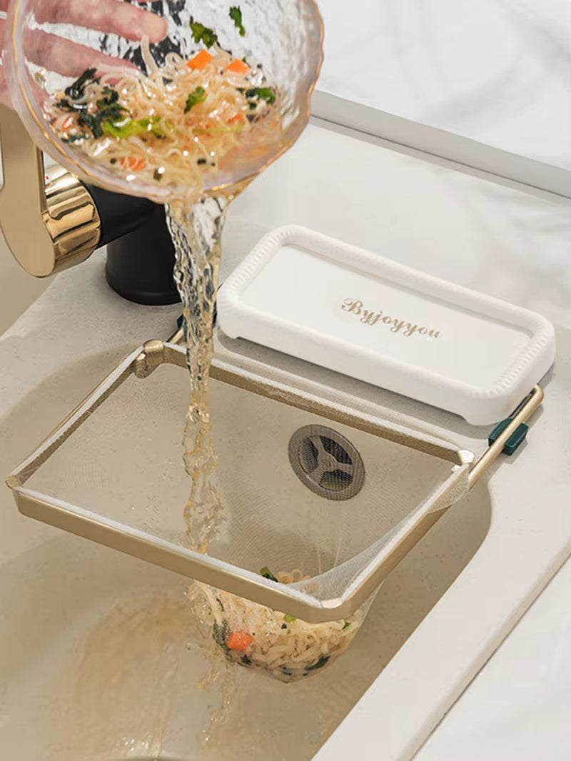 Drain Filter Rack Anti-Clogging Sink Strainer Mesh Vegetable Fruit Disposable Garbage Net Prevent Food Residues Falling